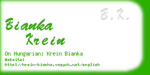bianka krein business card